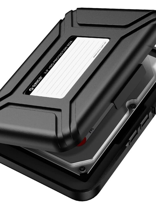 Other - Hard Drive Case 3.5 inch HDD Storage Carrying Case Anti-Static and Shockproof Ex